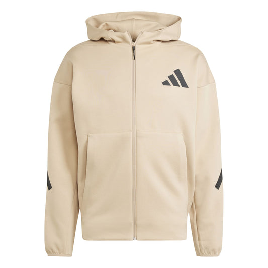 Adidas Men Z.N.E. Full Zip Hooded Track Jacket Beige JF2445 - SWEATERS - Canada