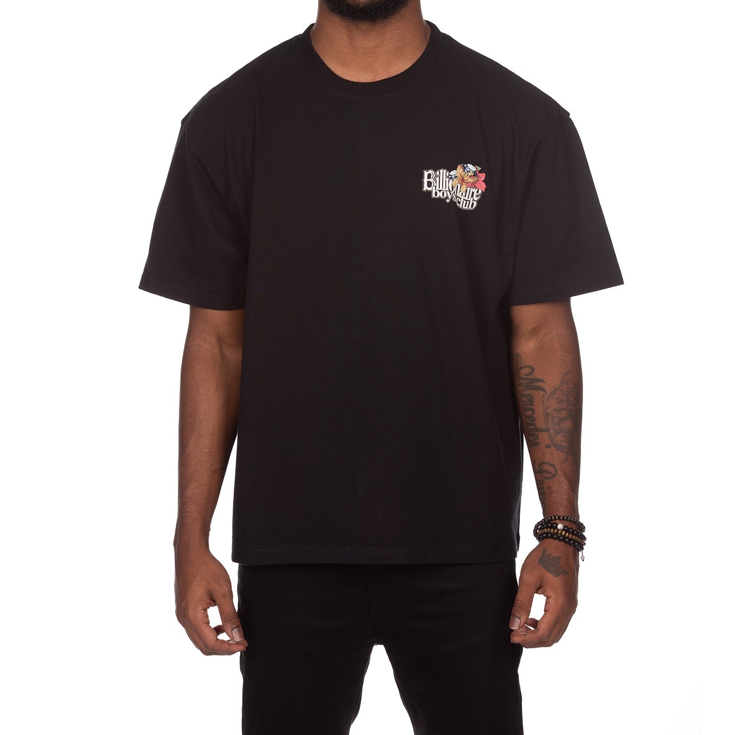 Billionaire Boys Club BB Tropical Energy SS Knit (Cropped Fit) Black 841-3302-BLK - T-SHIRTS - Canada