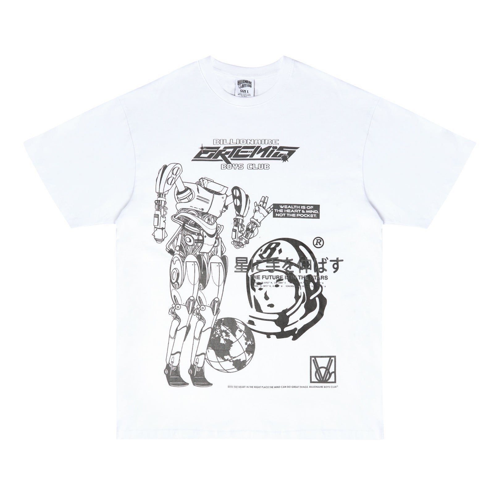 Billionaire Boys Club Men BB Peace SS Tee White (Oversized Fit) - T-SHIRTS Canada