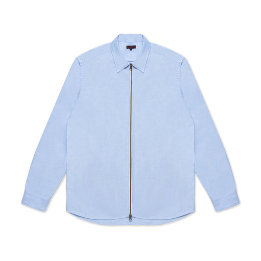 CLOT Men Zip Shirt Blue - TOPS - Canada