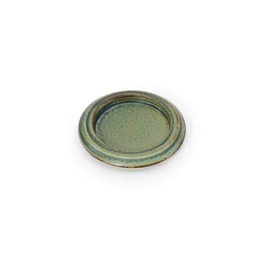 Hibi Incense Round Oribe Incense Tray Green - INCENSE - Canada