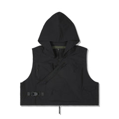 LAKH Flip Snap Pocket Vest Black - OUTERWEAR - Canada