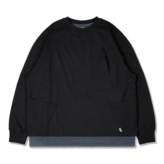 LAKH Tri-Pocket Layer L/S Tee Black - T-SHIRTS - Canada