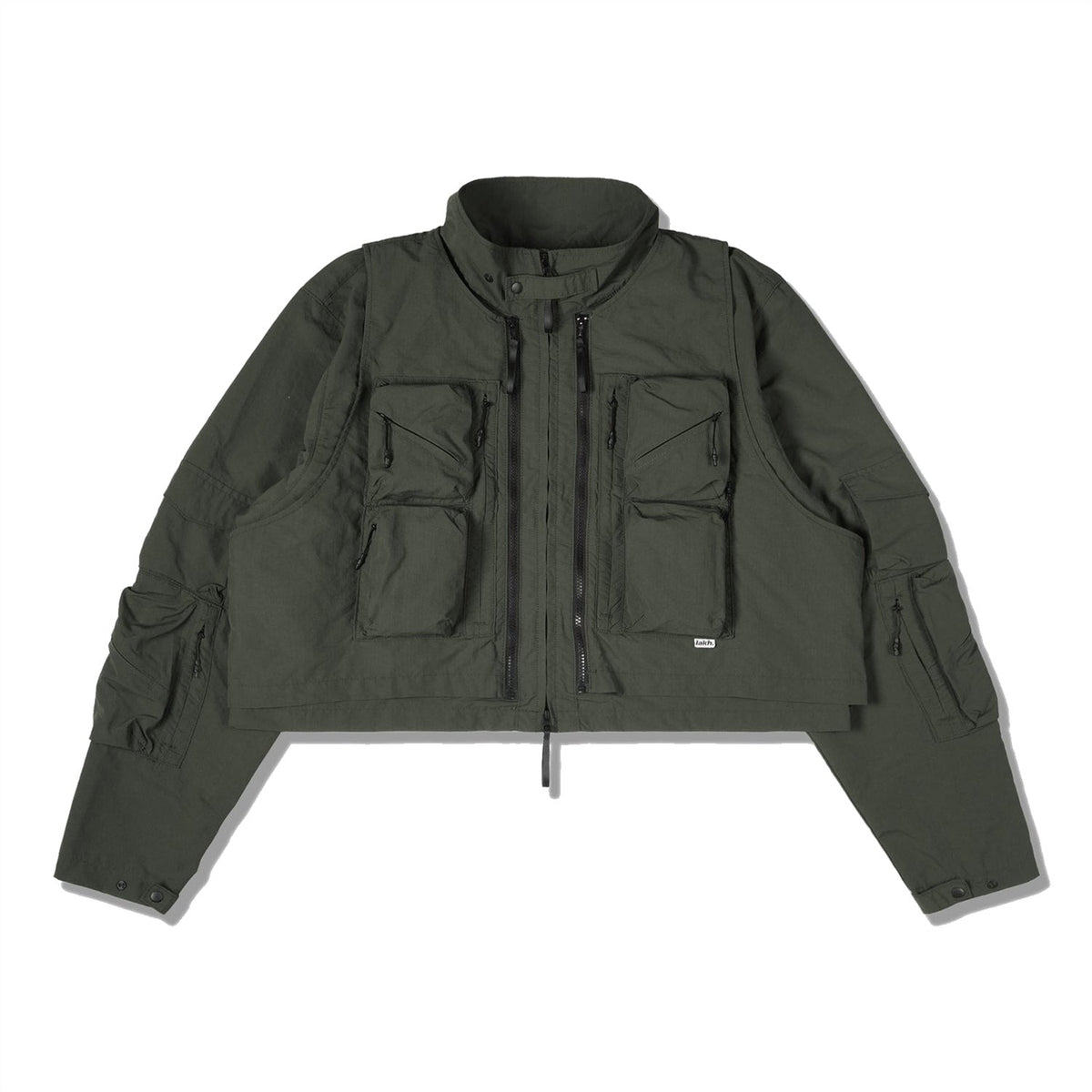 LAKH Twenty Pockets Half Jacket Army Green - OUTERWEAR - Canada