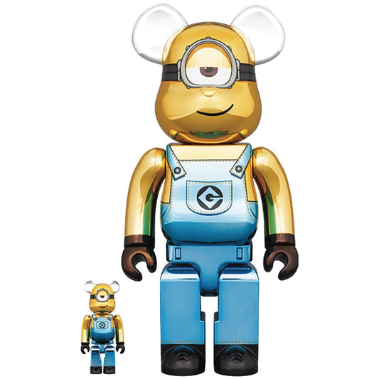 Medicom Japan Minions Stuart Chrome 100% & 400% Bearbrick JUL228360I - COLLECTIBLES - Canada