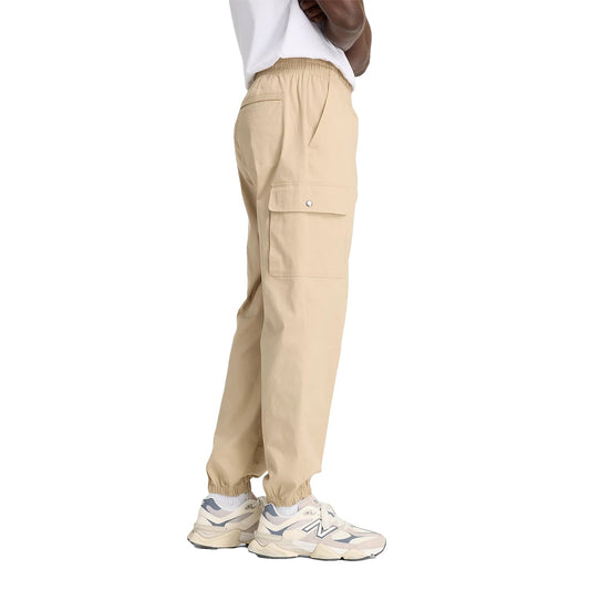 New Balance Men Twill Cargo Joggers Beige MP41579-SOT - BOTTOMS - Canada