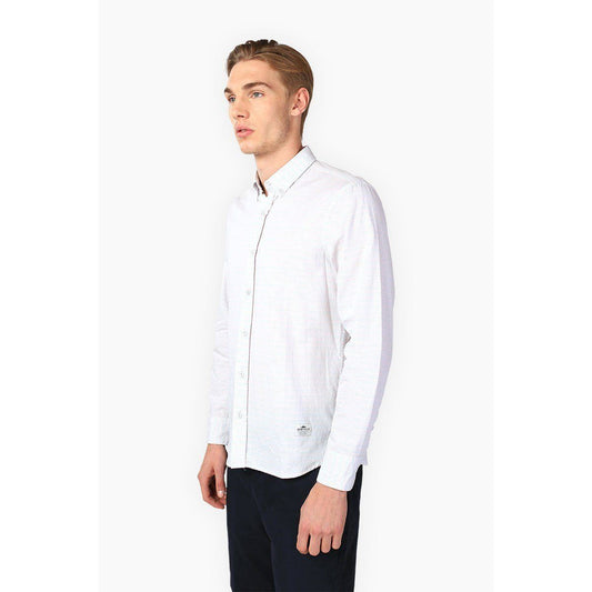 CLOTHING - PENFIELD MENS PERRY WOVEN DOT L/S SHIRT WHITE PFM511573116-012