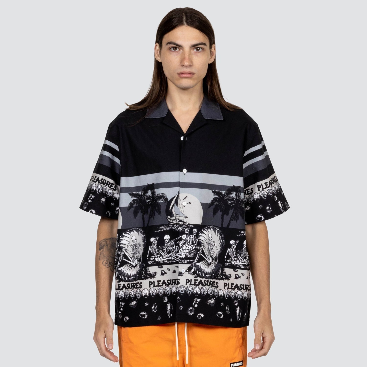 Pleasures Men Beach Button Down Black - TOPS - Canada