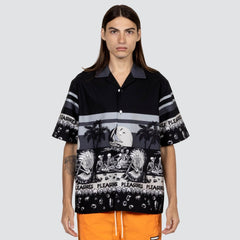 Pleasures Men Beach Button Down Black - TOPS - Canada