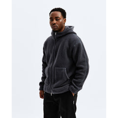 Reigning Champ Men Knit Polartec Sherpa Fullzip Hoodie Midnight RC-3834-MID - SWEATERS - Canada