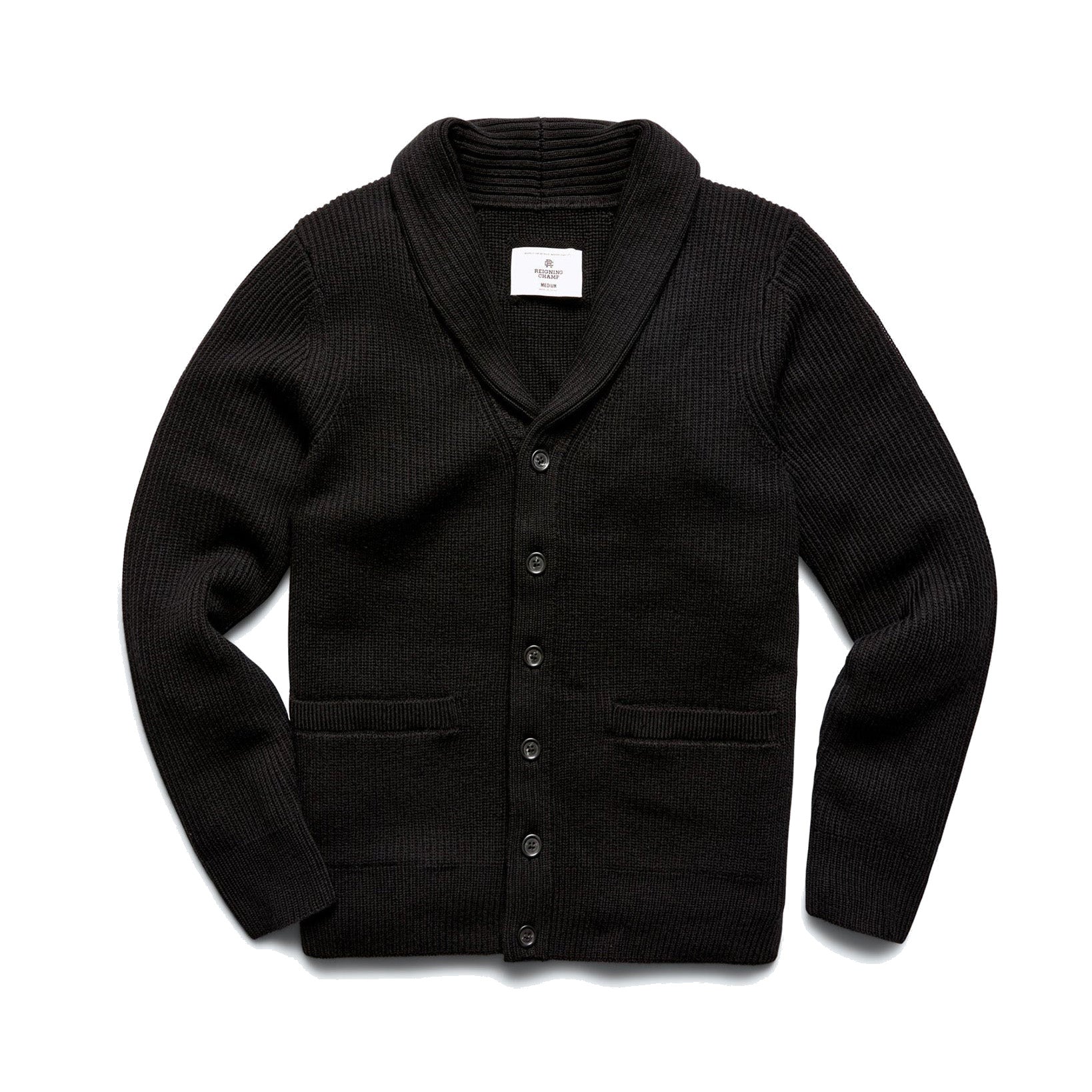 Reigning Champ Men Knit Vinnie Cardigan Black RC-6034-BLK - TOPS Canada