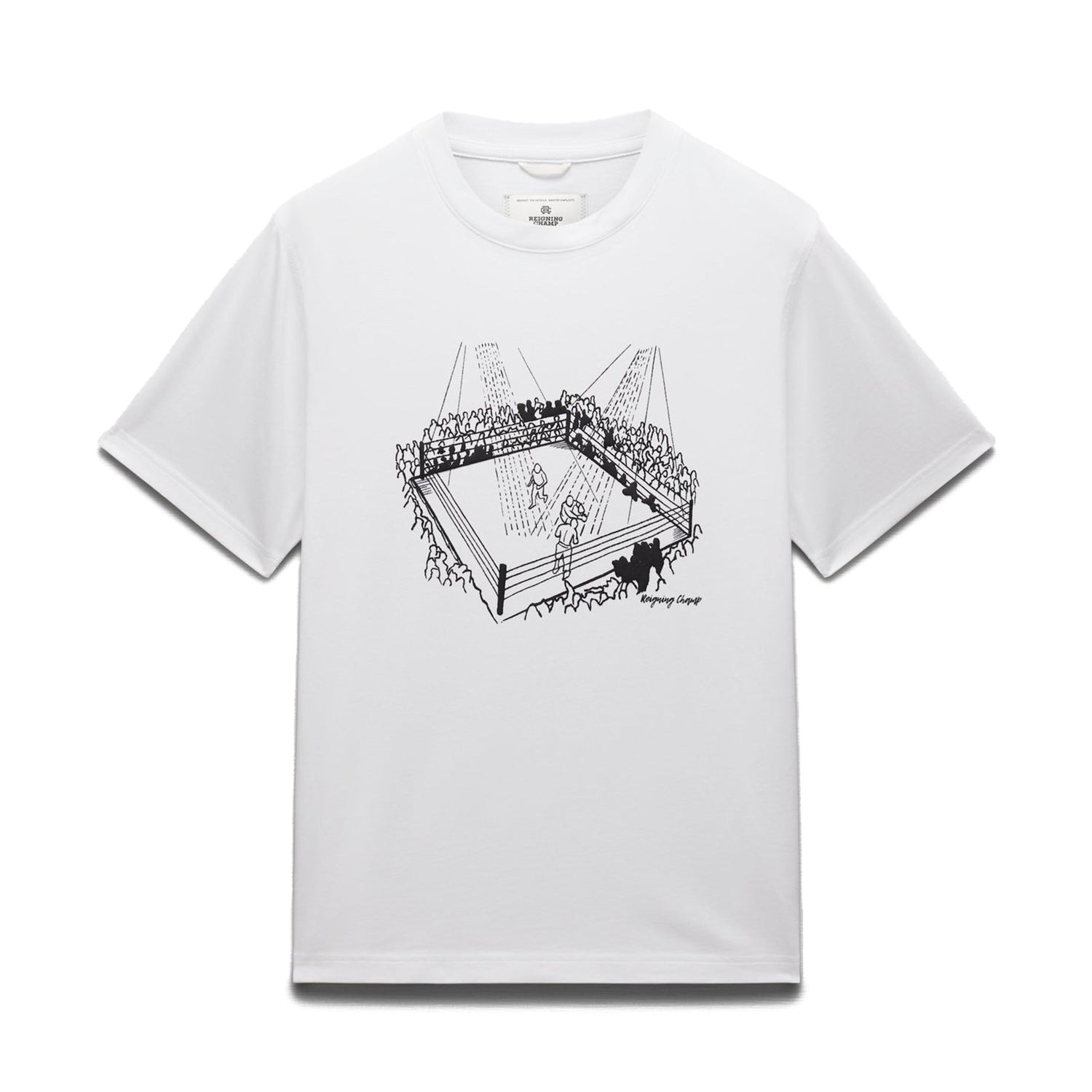 Reigning Champ Men Midweight Jersey Lines T-Shirt White-Black - T-SHIRTS - Canada