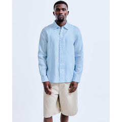 Reigning Champ Men Woven Linen Palermo Shirt Light Blue RC-8027-LBLU - T-SHIRTS - Canada