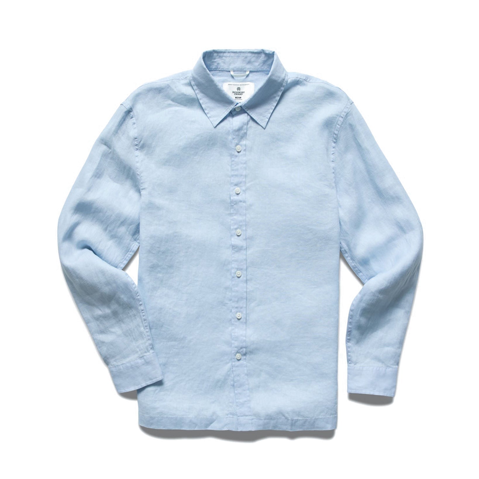 Reigning Champ Men Woven Linen Palermo Shirt Light Blue RC-8027-LBLU - T-SHIRTS - Canada