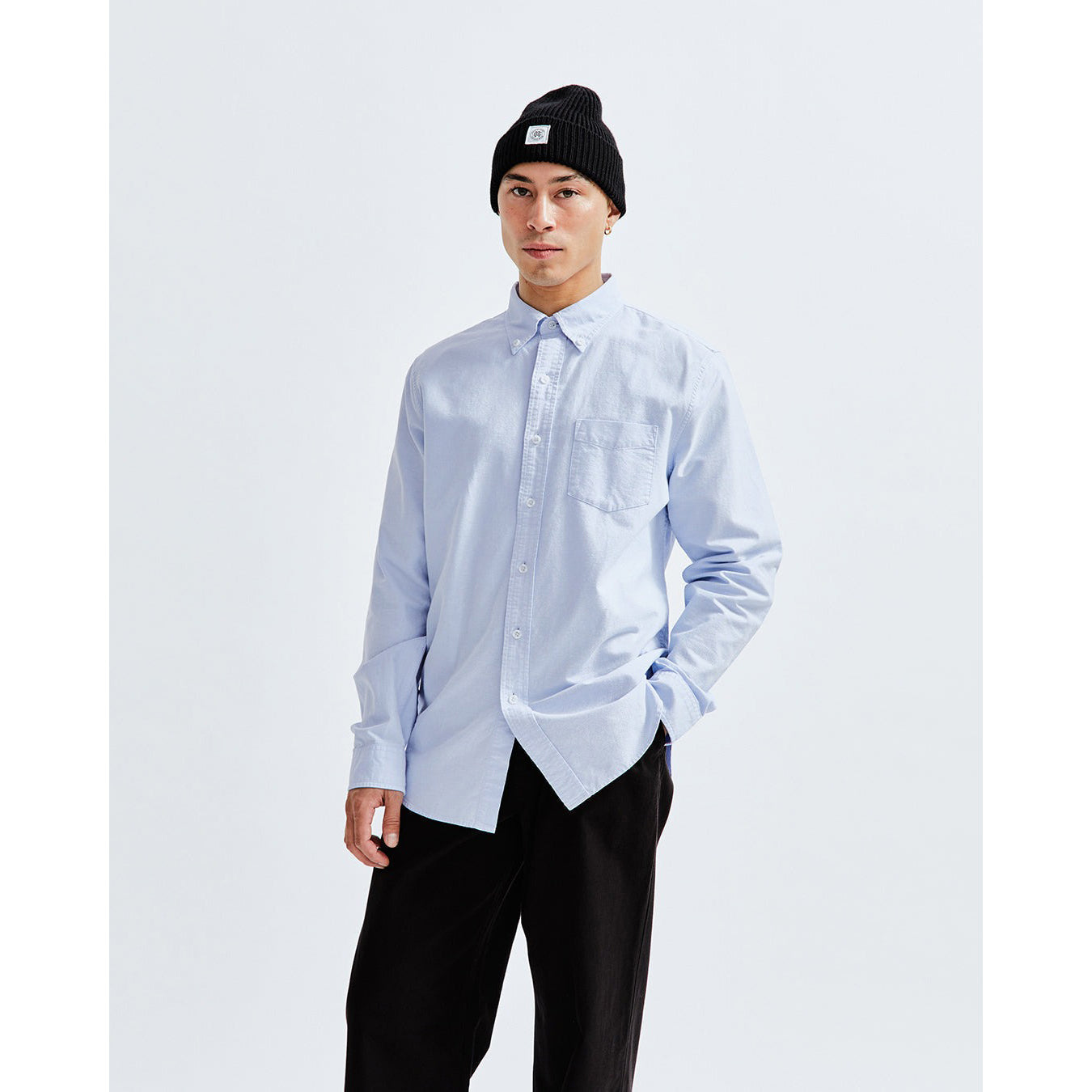 Reigning Champ Men Woven Windsor Oxford Shirt Light Blue RC-8000-LBLU - TOPS - Canada