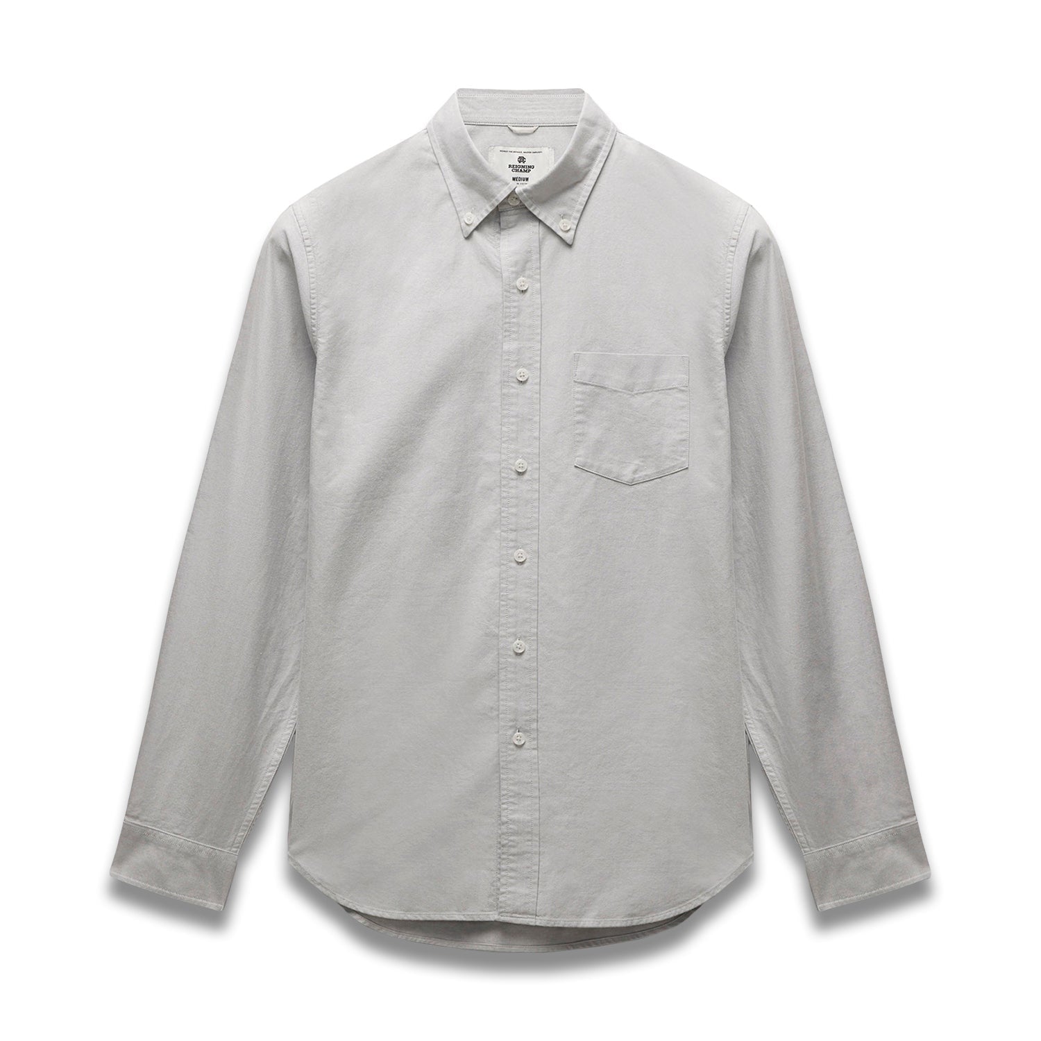 Reigning Champ Men Woven Windsor Oxford Shirt Light Grey RC-8000-LGRY - TOPS - Canada