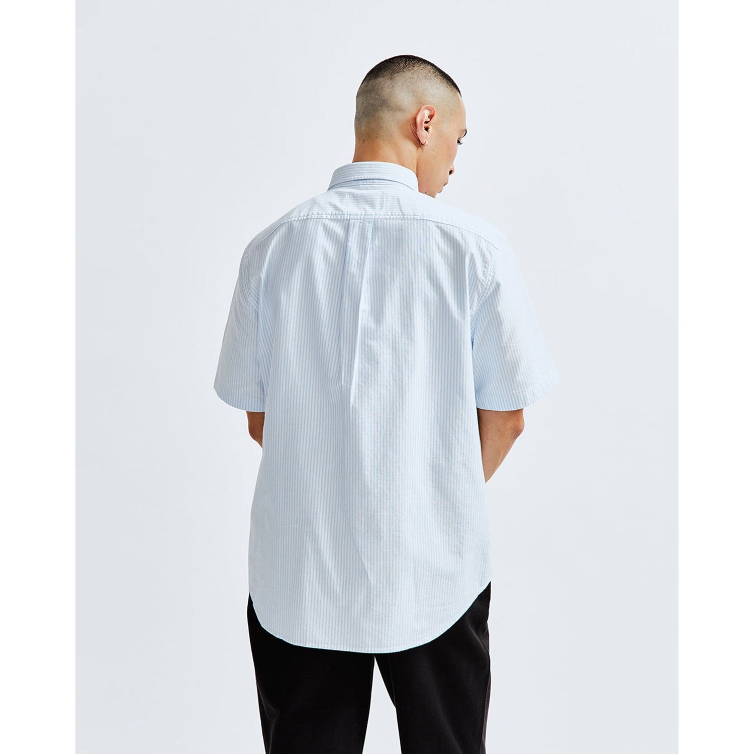 Reigning Champ Men Woven Windsor Oxford Shirt White Blue RC-8003-WBLU - T-SHIRTS - Canada