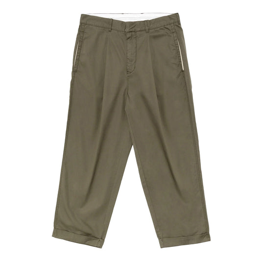 Garbstore Men Manager Pleated Pant Olive - BOTTOMS - Canada