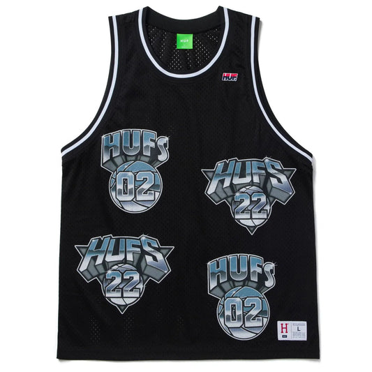 Huf Men Basketball Jersey Black KN00354-BLK - TANK TOPS - Canada