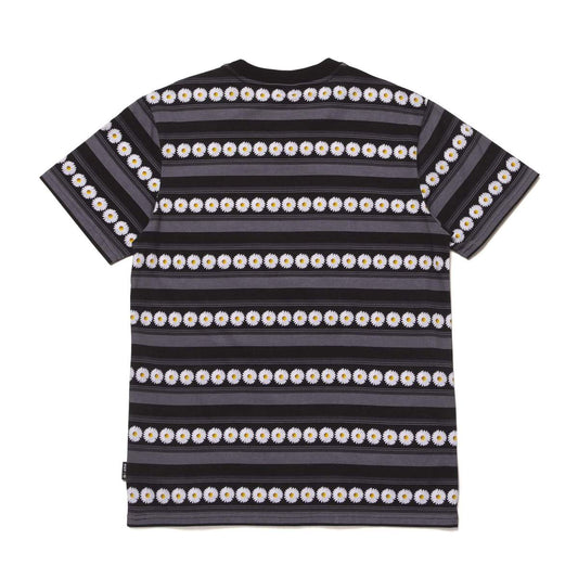 Huf Men Daisy Stripe SS Knit Top Black KN00290-BLK - T-SHIRTS - Canada