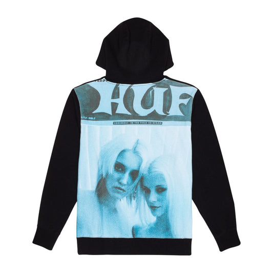 SWEATERS - Huf Men Vivid Pullover Fleece Black FL00128-BLK