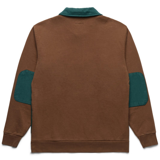 Market Men Half Zip Rugby Sweatshirt Milk Chocolate - SWEATERS - Canada