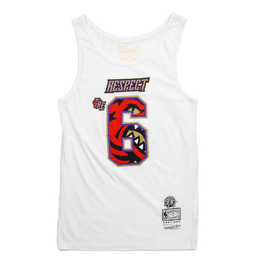 TANK TOPS - Mitchell & Ness NBA Raptors Jurassic 6 Tank White Men 3397W19J6TRA