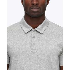 Reigning Champ Men Knit Pima Jersey Polo Heather Grey RC-1180-GRY - TOPS - Canada