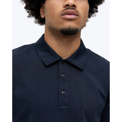 Reigning Champ Men Knit Pima Jersey Polo Navy RC-1180-NVY - TOPS - Canada