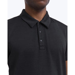 Reigning Champ Men Knit Solotex Mesh Polo Heather Black RC-1316-BLK - T-SHIRTS - Canada