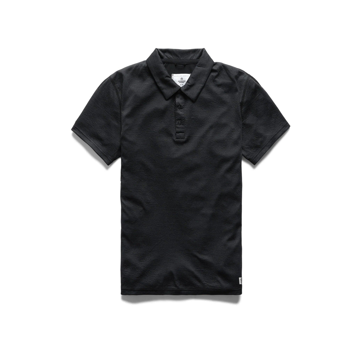 Reigning Champ Men Knit Solotex Mesh Polo Heather Black RC-1316-BLK - T-SHIRTS - Canada