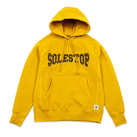 Solestop Men Classic Pullover Hooded Sweatshirt Mustard Paisley - SWEATERS - Canada