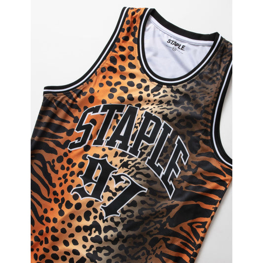 Staple Men Mesh Basketball Jersey Brown 2206C6978-BRN - TOPS - Canada