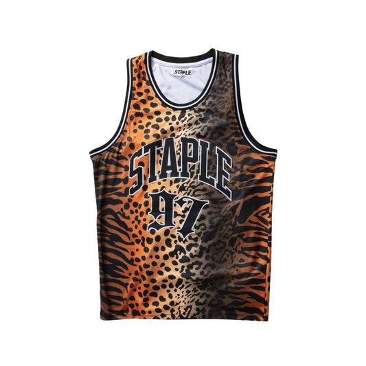 Staple Men Mesh Basketball Jersey Brown 2206C6978-BRN - TOPS - Canada